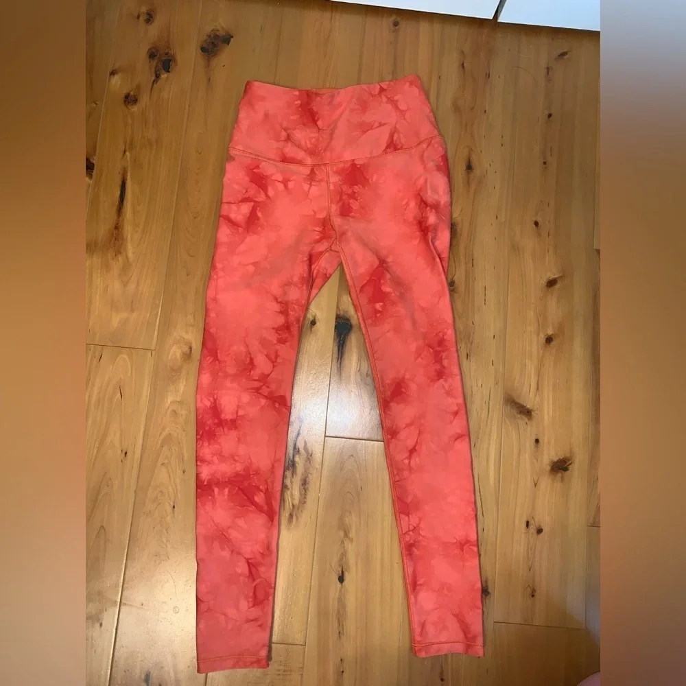 Women’s orange tie dye Calia leggings - Picture 2 of 4